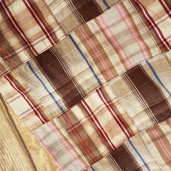 Limited Too Girls Plaid Patchwork Pants 10.5 Shimmer Metallic Y2K Cottagecore - Picture 2 of 4